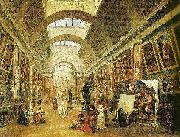 Hubert Robert Die Grand Galerie des Louvre painting